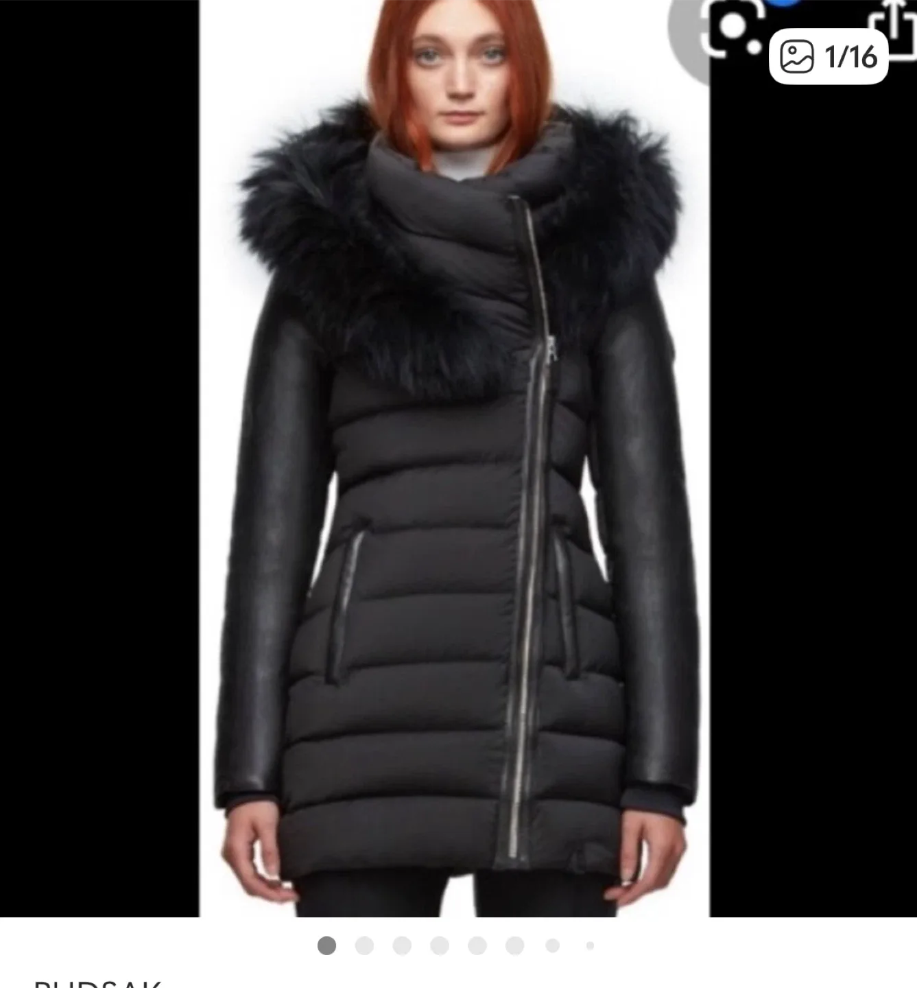 Rudsak Black Down Puffer Coat