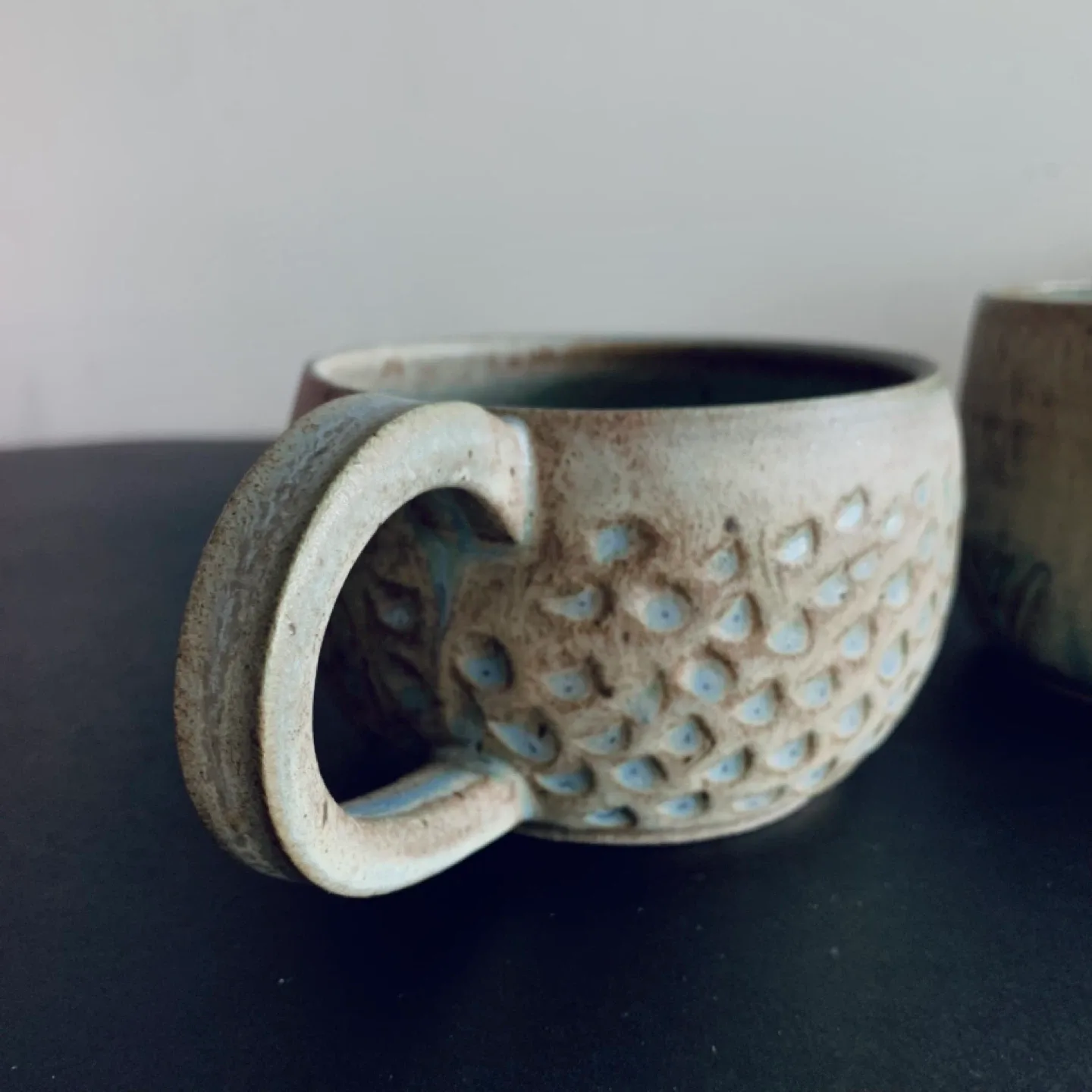 Signature Glazed Stone Mug Timeless Art image indicator(4)