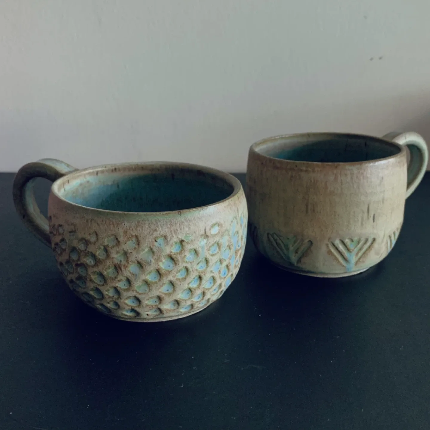 Signature Glazed Stone Mug Timeless Art image indicator(8)