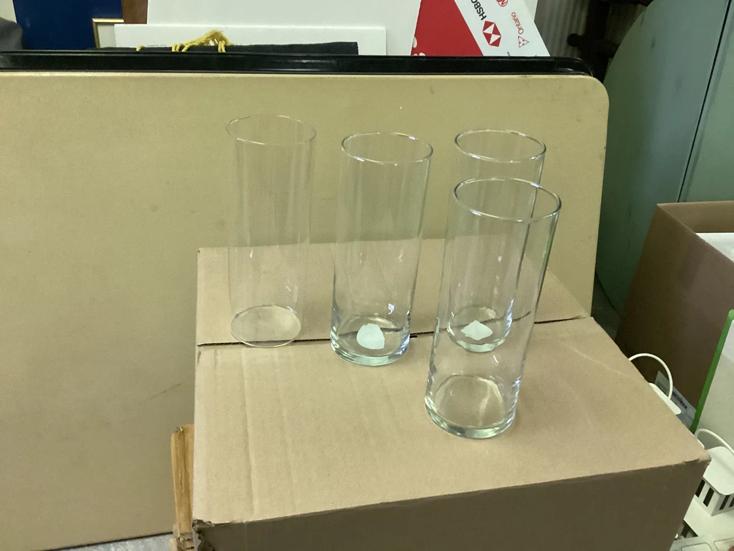 Class cylinder vases