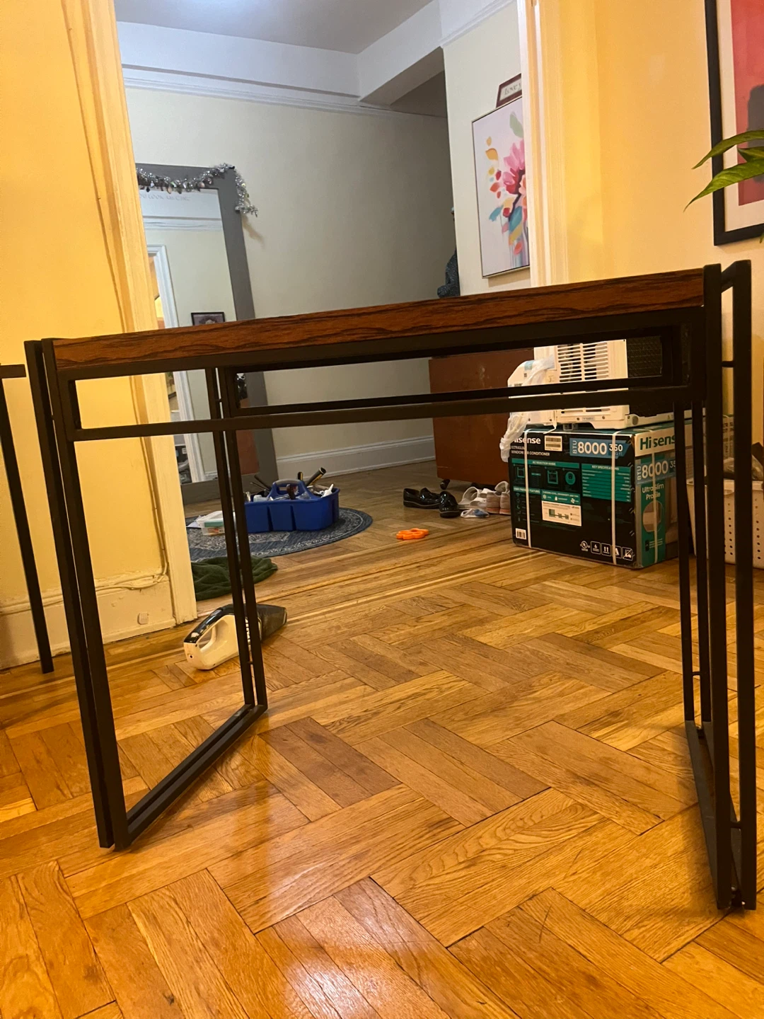 Wood and Metal Desk