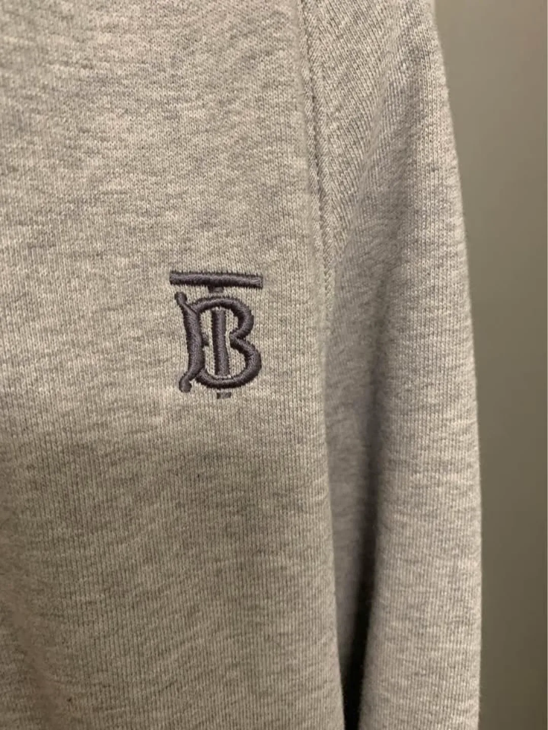 Burberry Grey Hoodie with Check Trim image indicator(4)