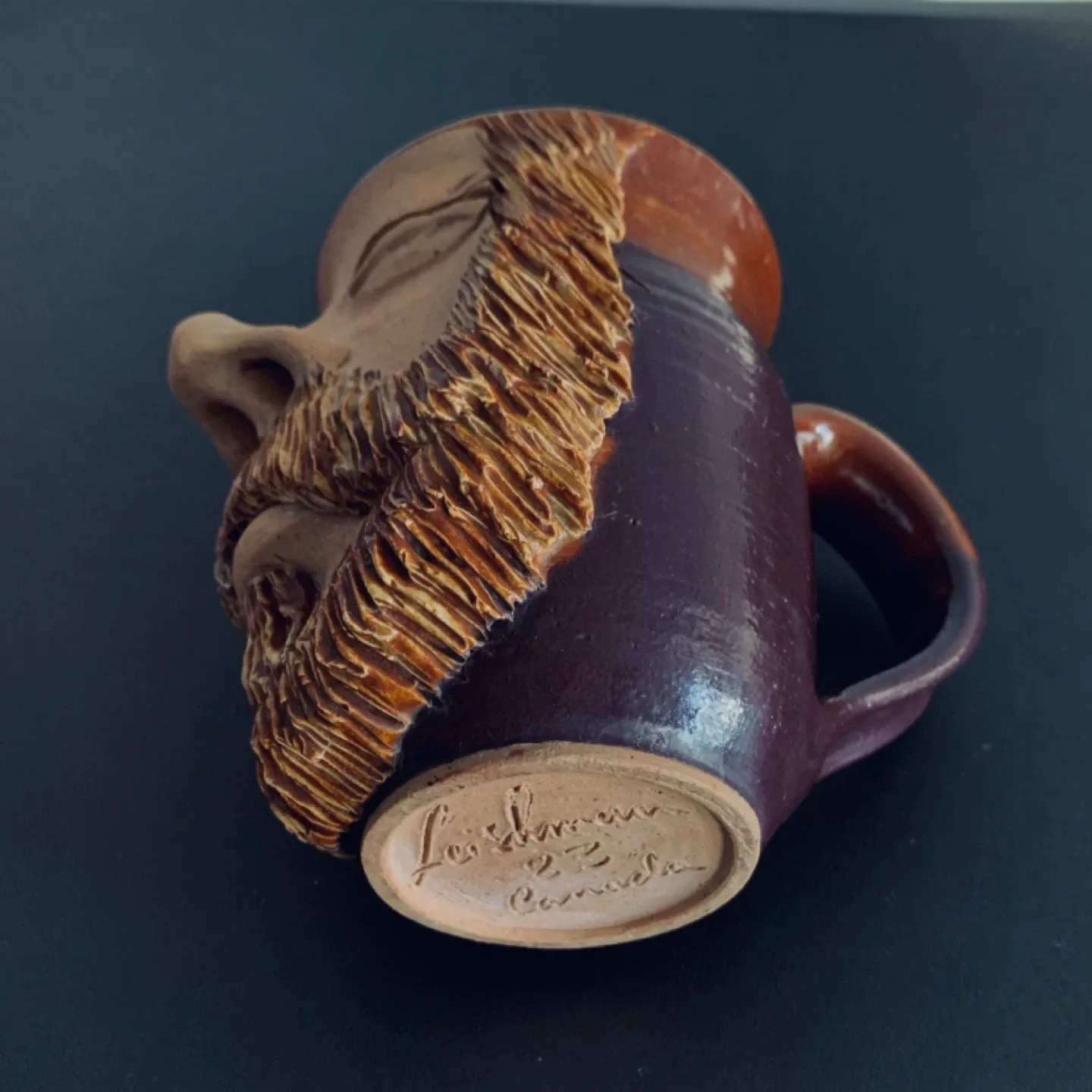 1980's Leishman Canadian Face Mug Artist Signed image indicator(7)