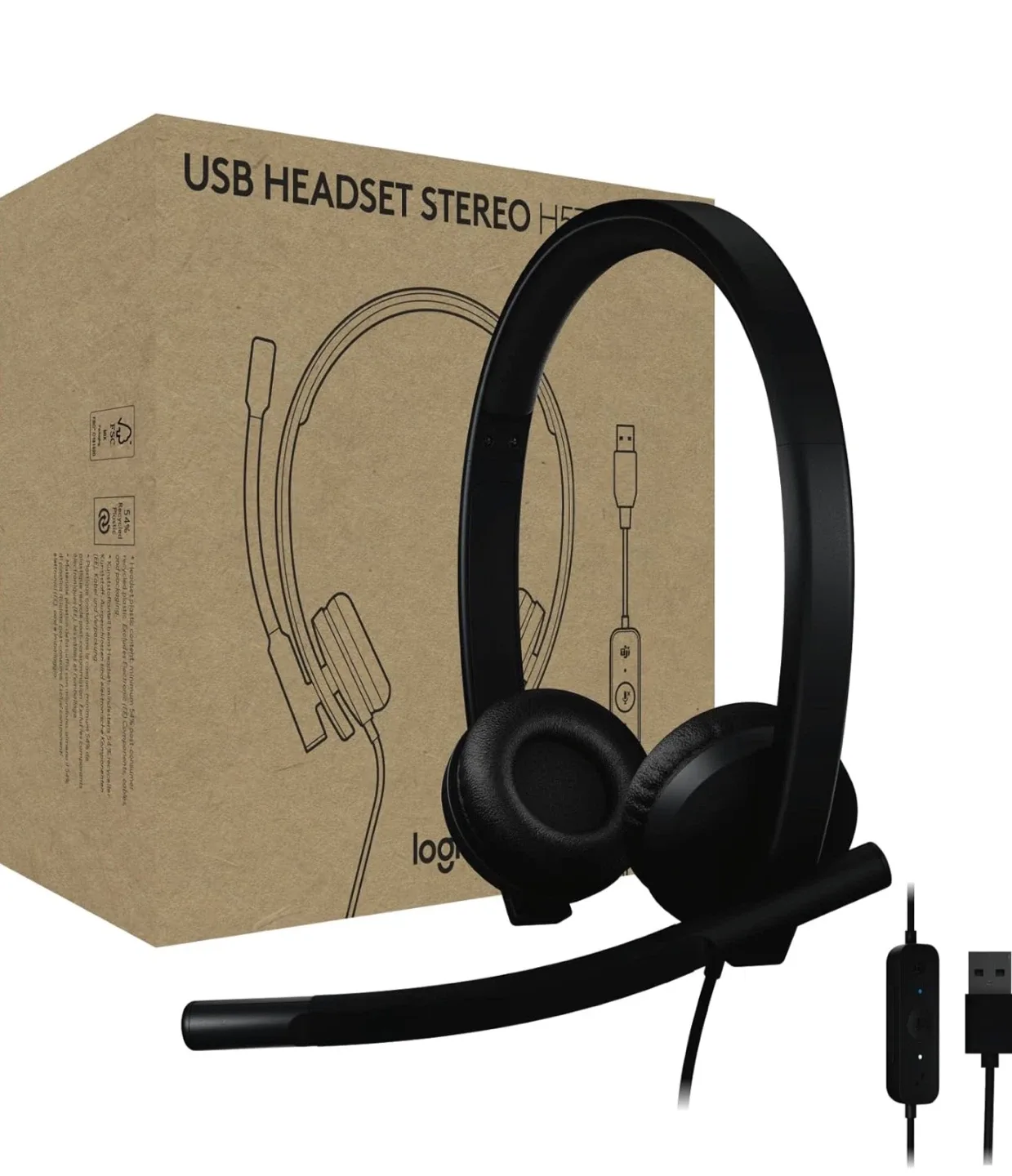 Logitech H570e USB Headset Mono - New in Box image indicator(3)