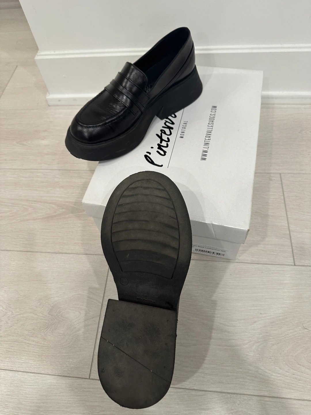 L'intervalle Felix Black Leather Loafers - Size 37 - photo 3