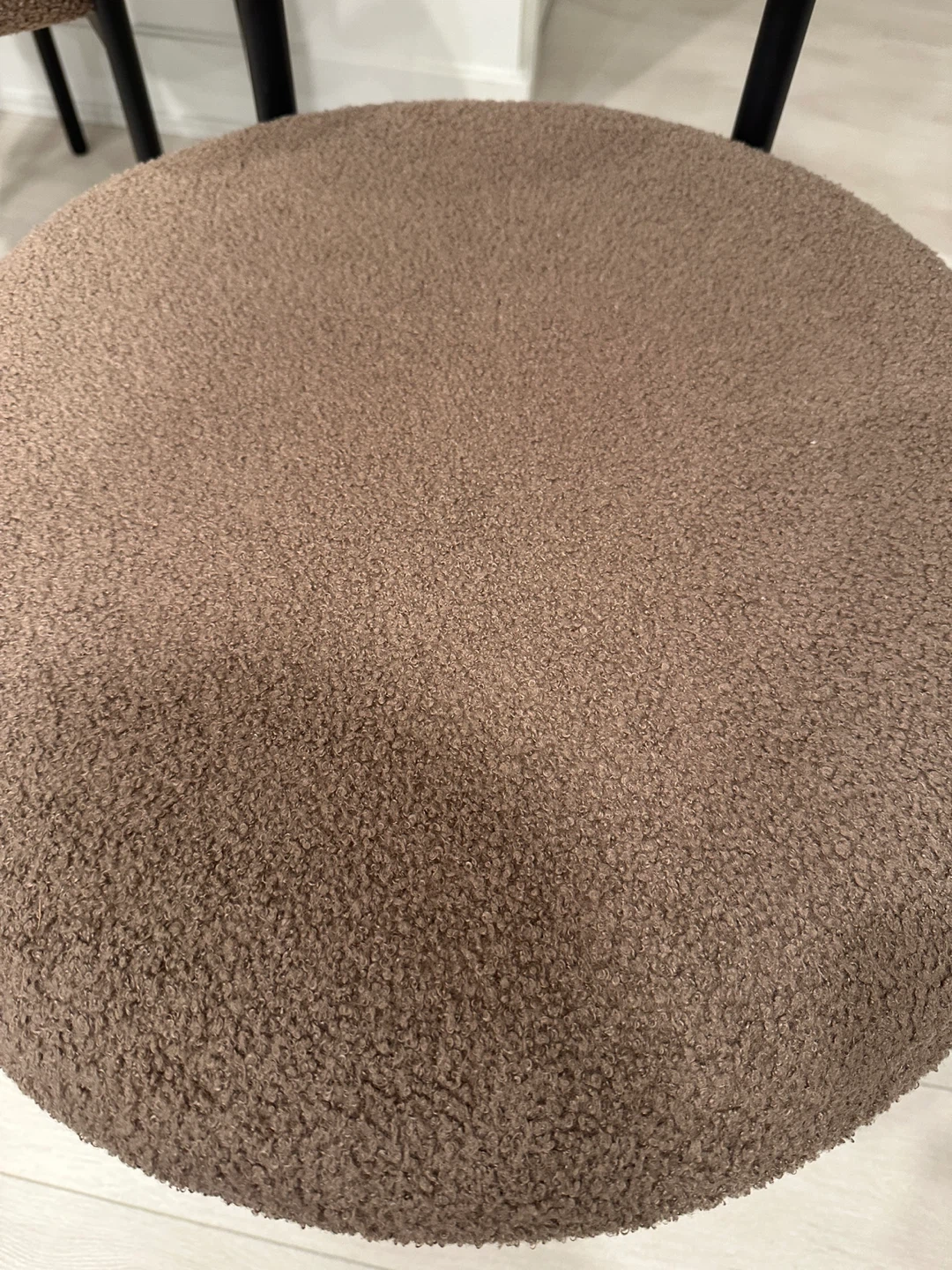 Brown Boucle Dining Chairs - photo 4