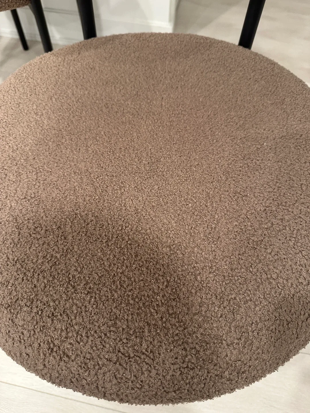 Brown Boucle Dining Chairs image indicator(4)