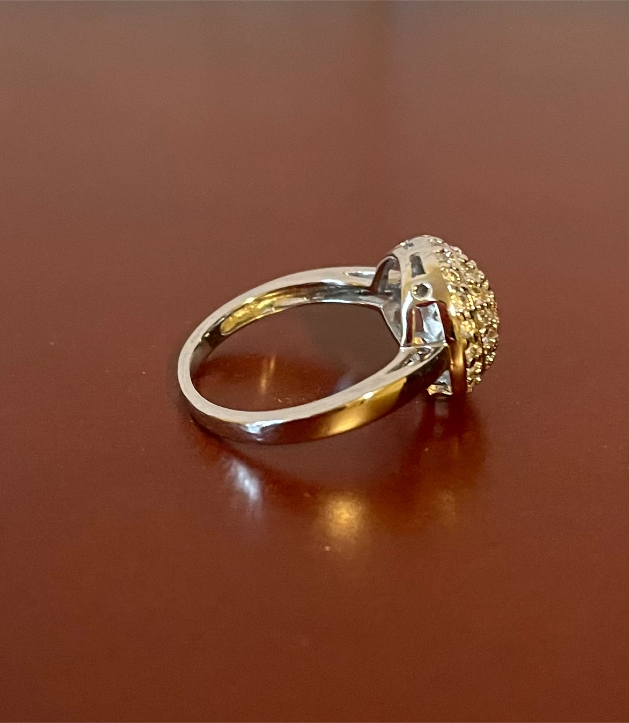 Crystal and Silver ring size 7 - photo 3