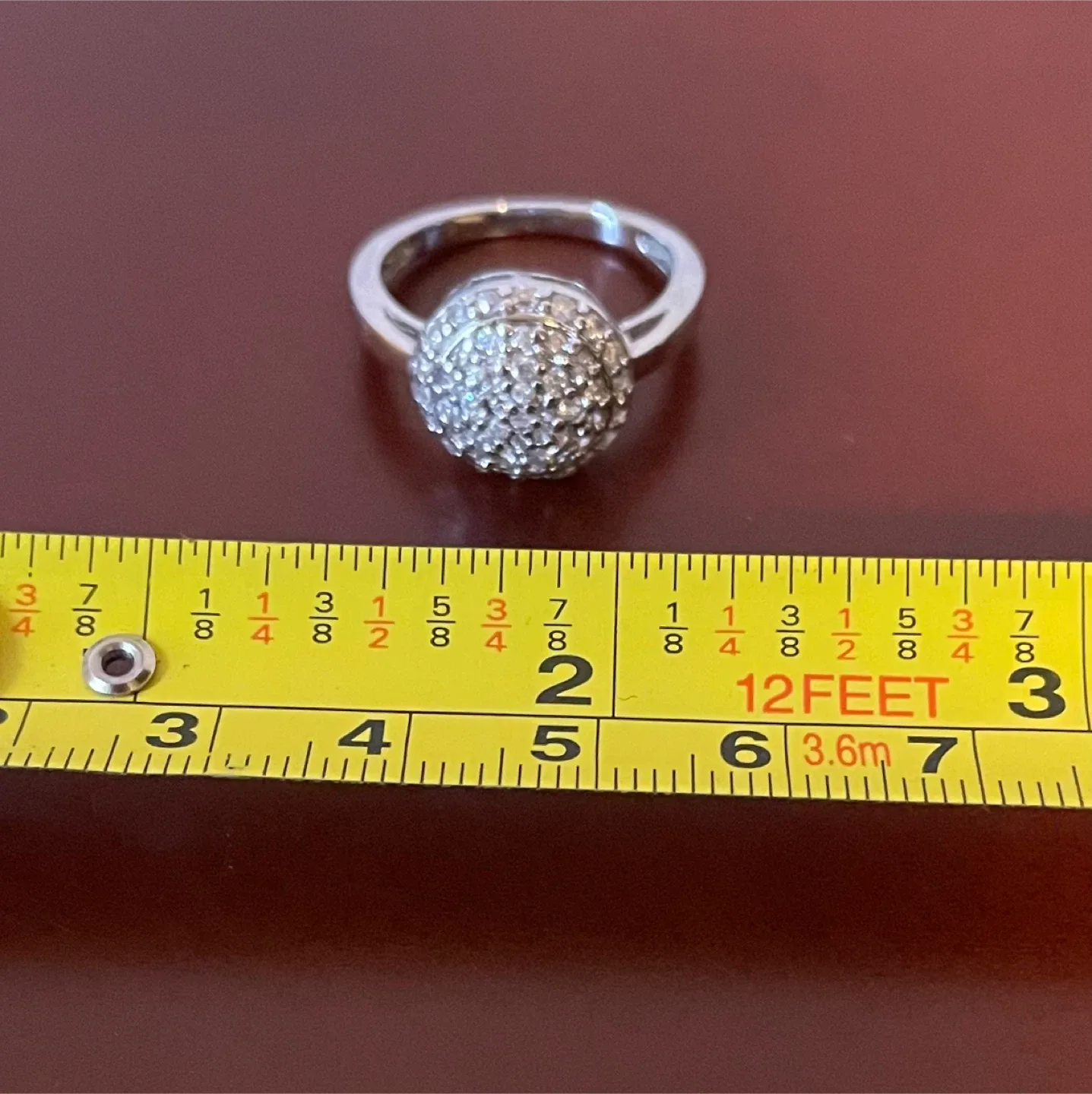 Crystal and Silver ring size 7 image indicator(5)