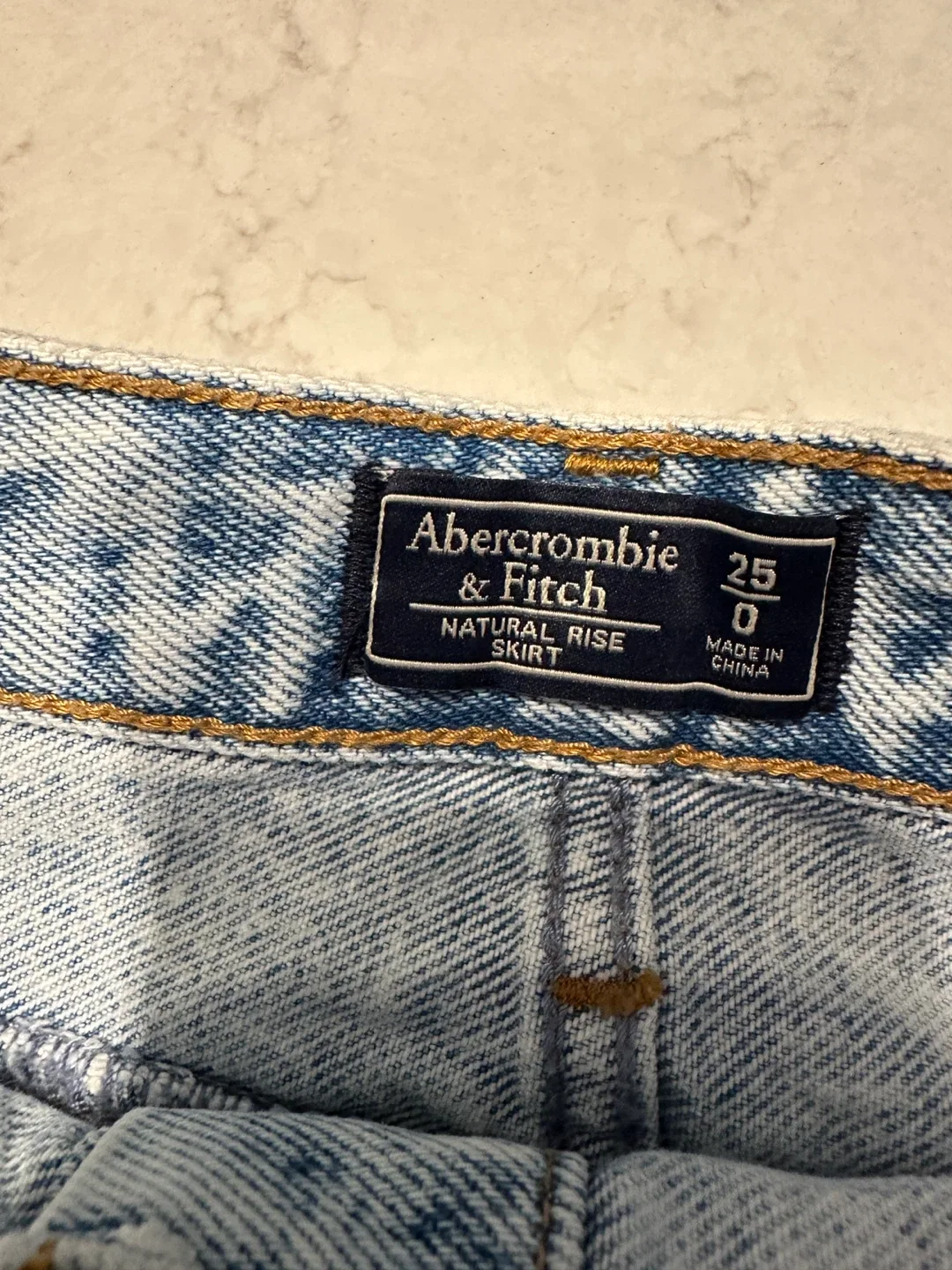 Abercrombie & Fitch Denim Mini Skirt - Size 0 image indicator(3)