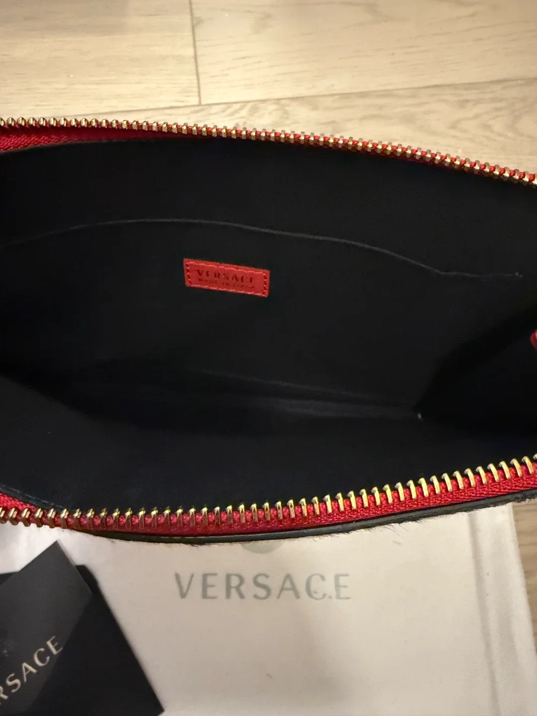 Versace Red & Animal Print Pouch image indicator(3)
