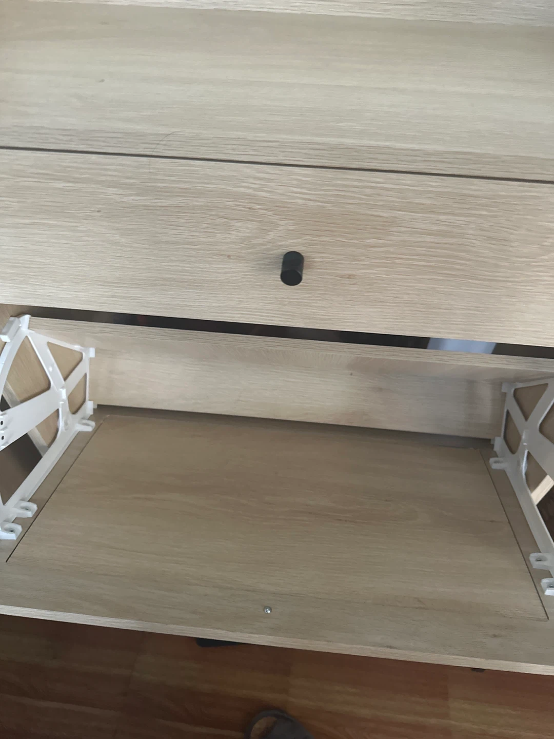 Wood Shoe Drawers with Rattan Detail - photo 3