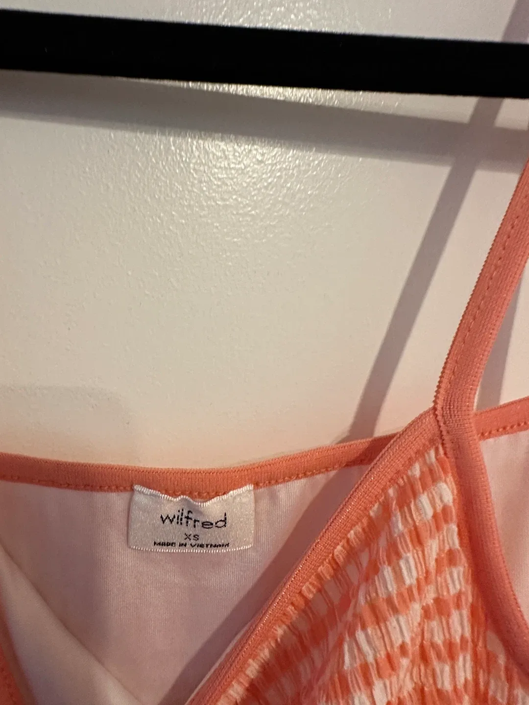 Wilfred Orange Gingham Dress - Size XS image indicator(2)