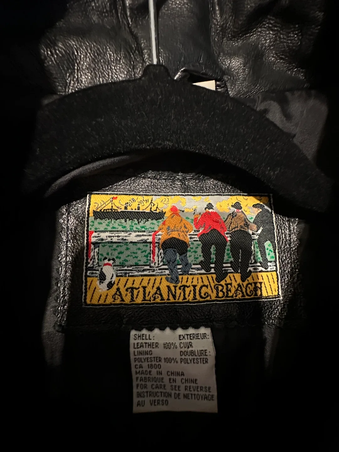 Vintage Black Leather Coat image indicator(3)