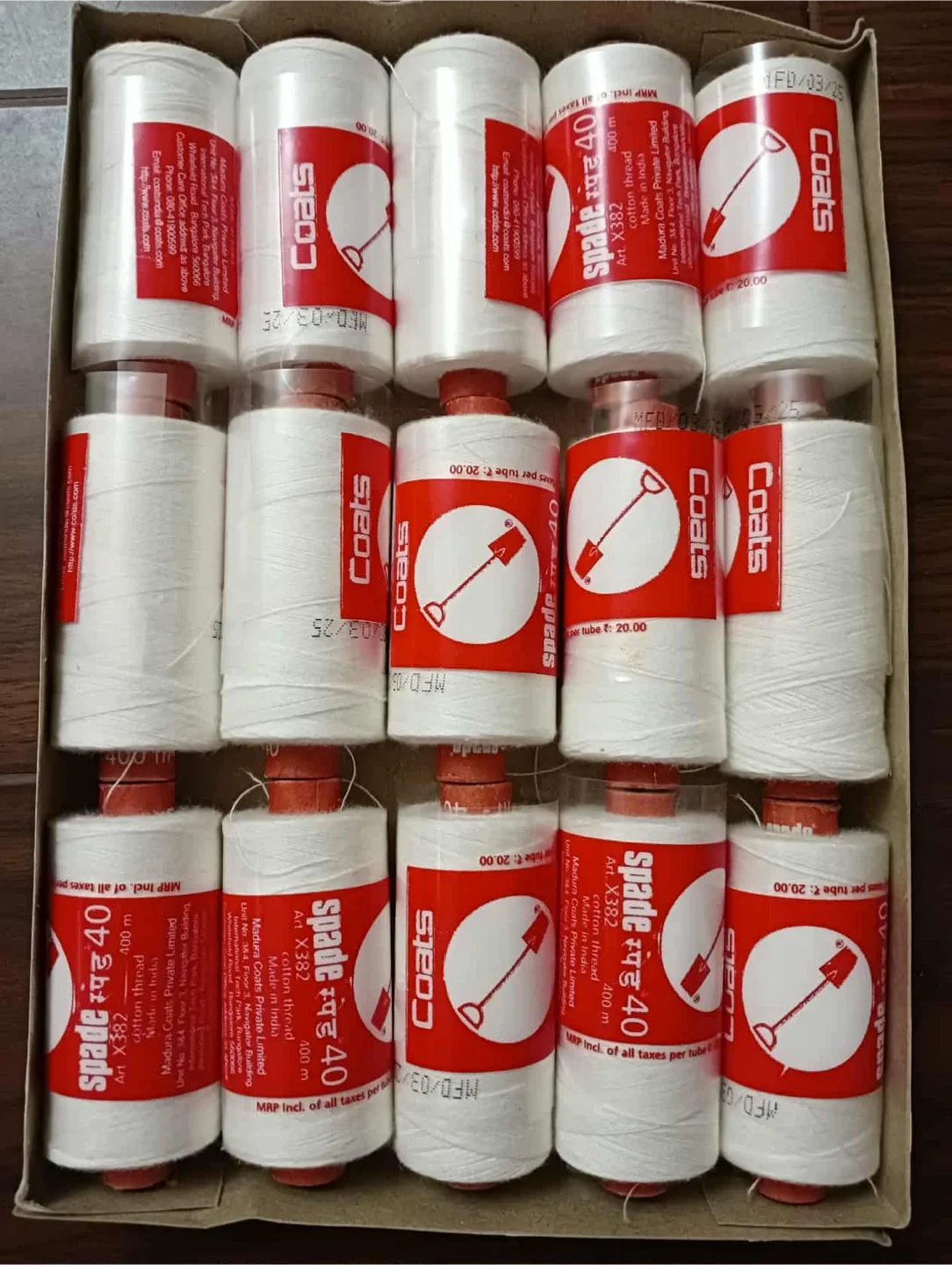 White Cotton Thread, 400m