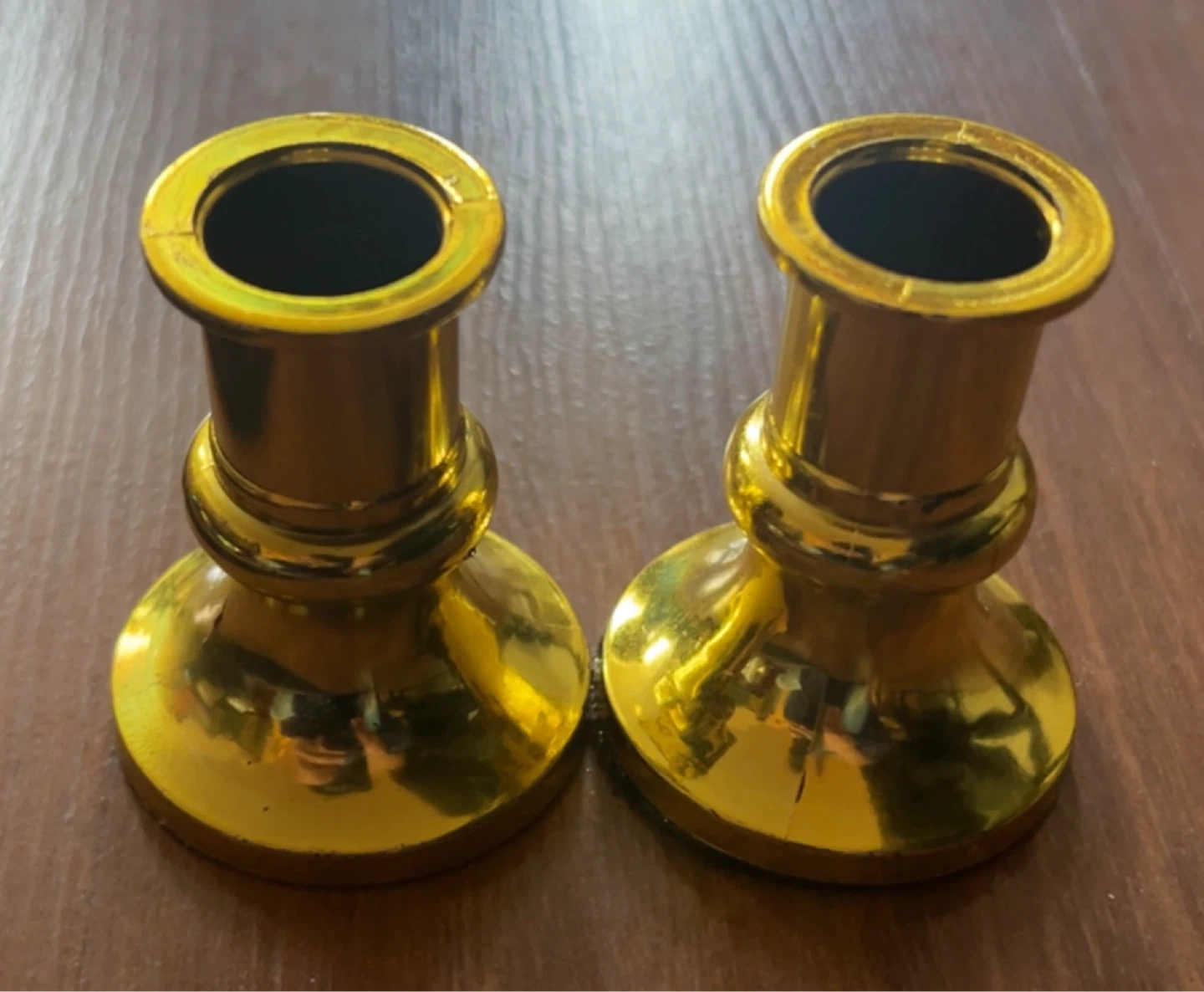 Gold Candlestick Holders (Set of 2)