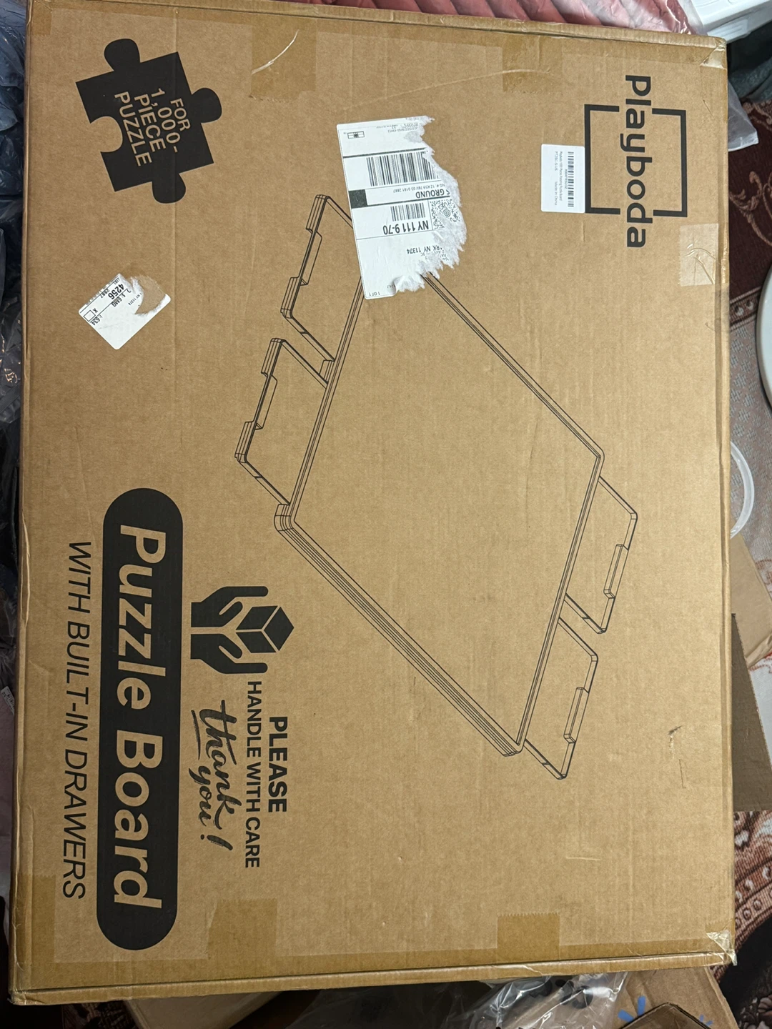 Playboda Puzzle Board with Built-in Drawers