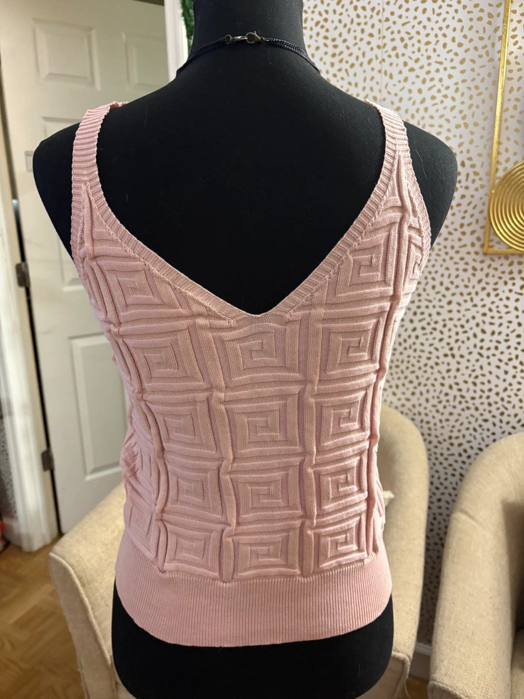 Shein Pink Knit Tank Top - Size L - photo 2