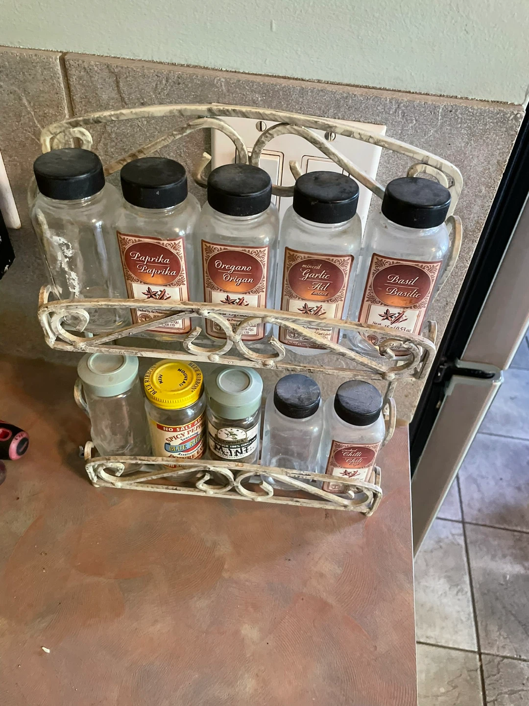 Spice Rack with Jars