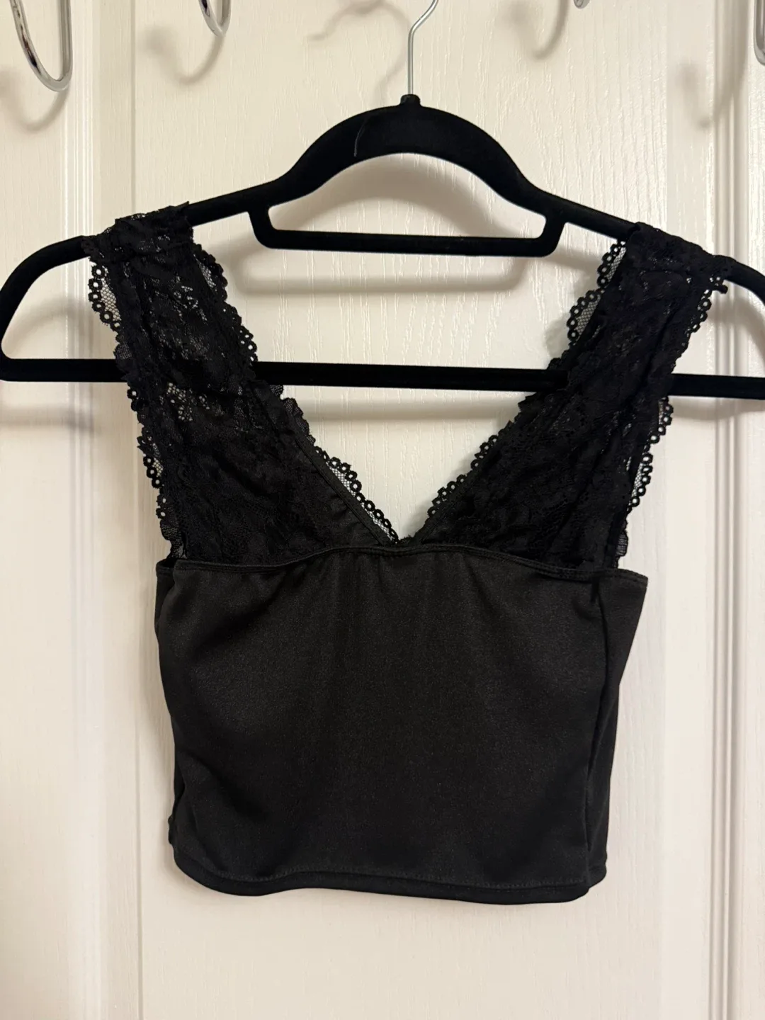 Black Lace Crop Top image indicator(3)