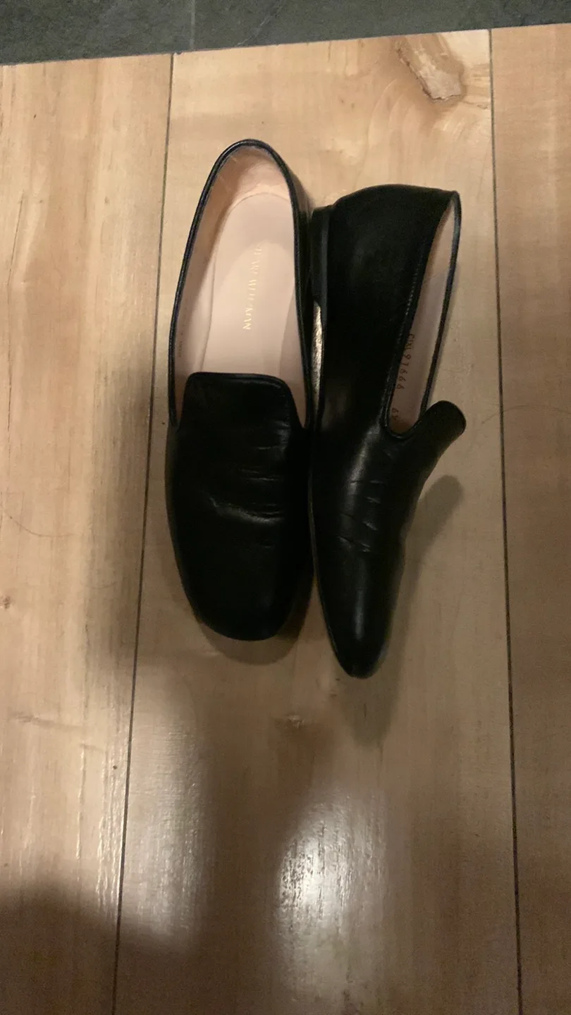 Stuart Weitzman Black Leather Loafers - Size 6.5 image indicator(4)