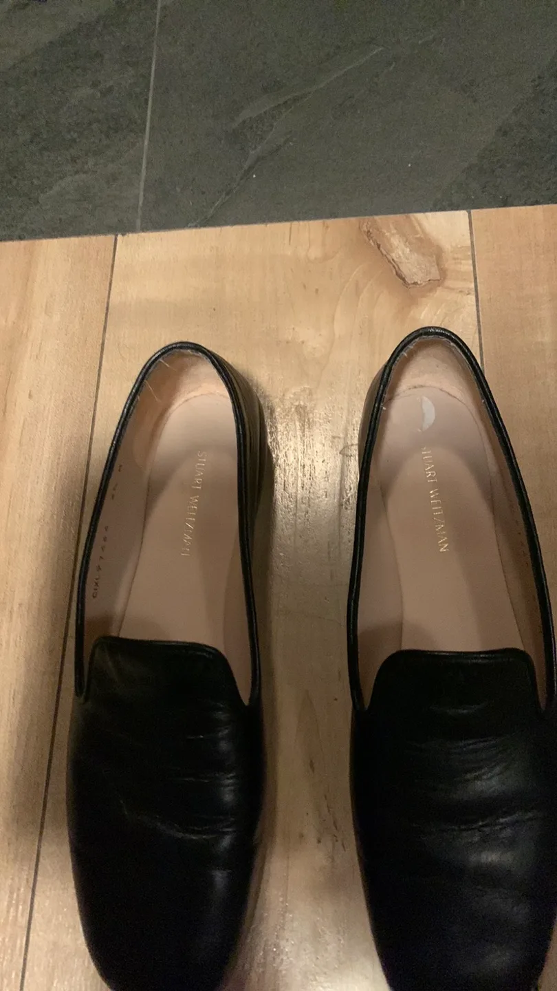 Stuart Weitzman Black Leather Loafers - Size 6.5 image indicator(2)