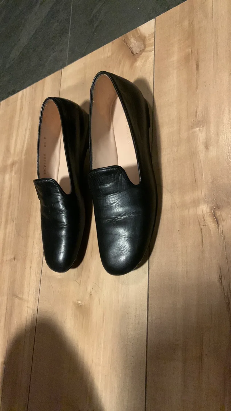 Stuart Weitzman Black Leather Loafers - Size 6.5 image indicator(5)