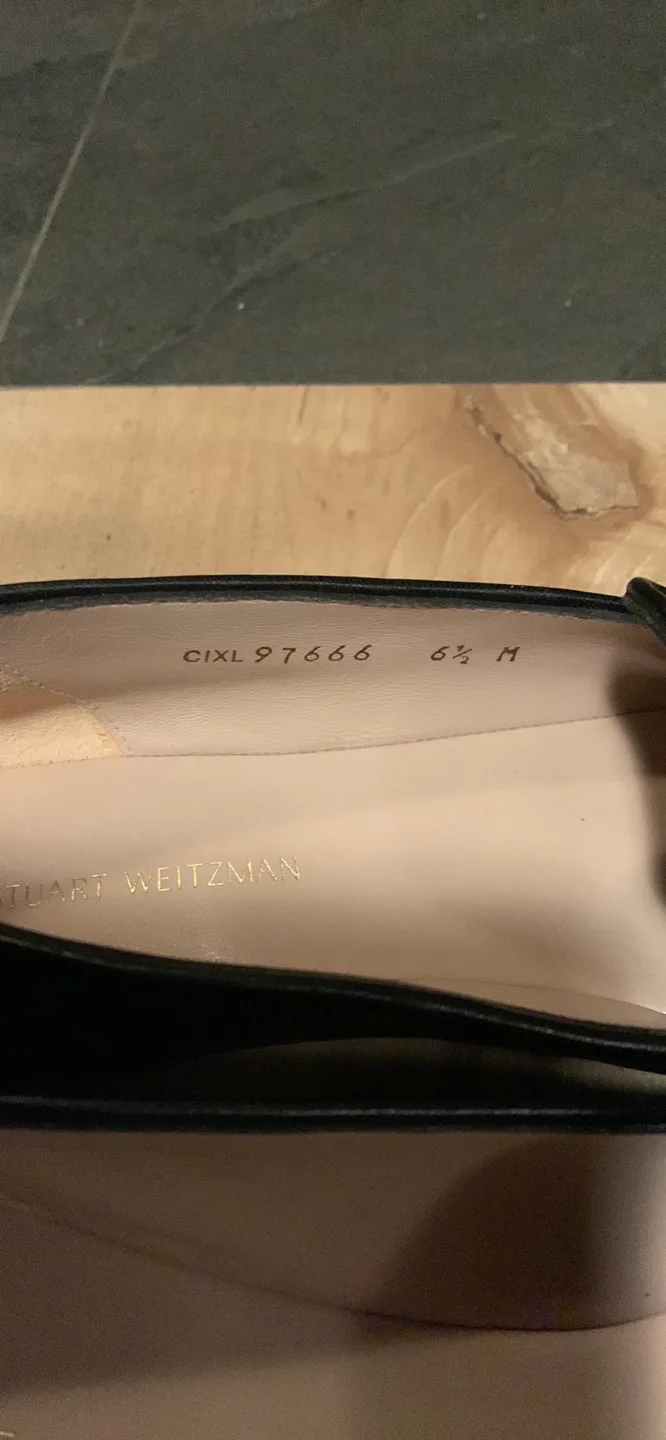 Stuart Weitzman Black Leather Loafers - Size 6.5 image indicator(7)