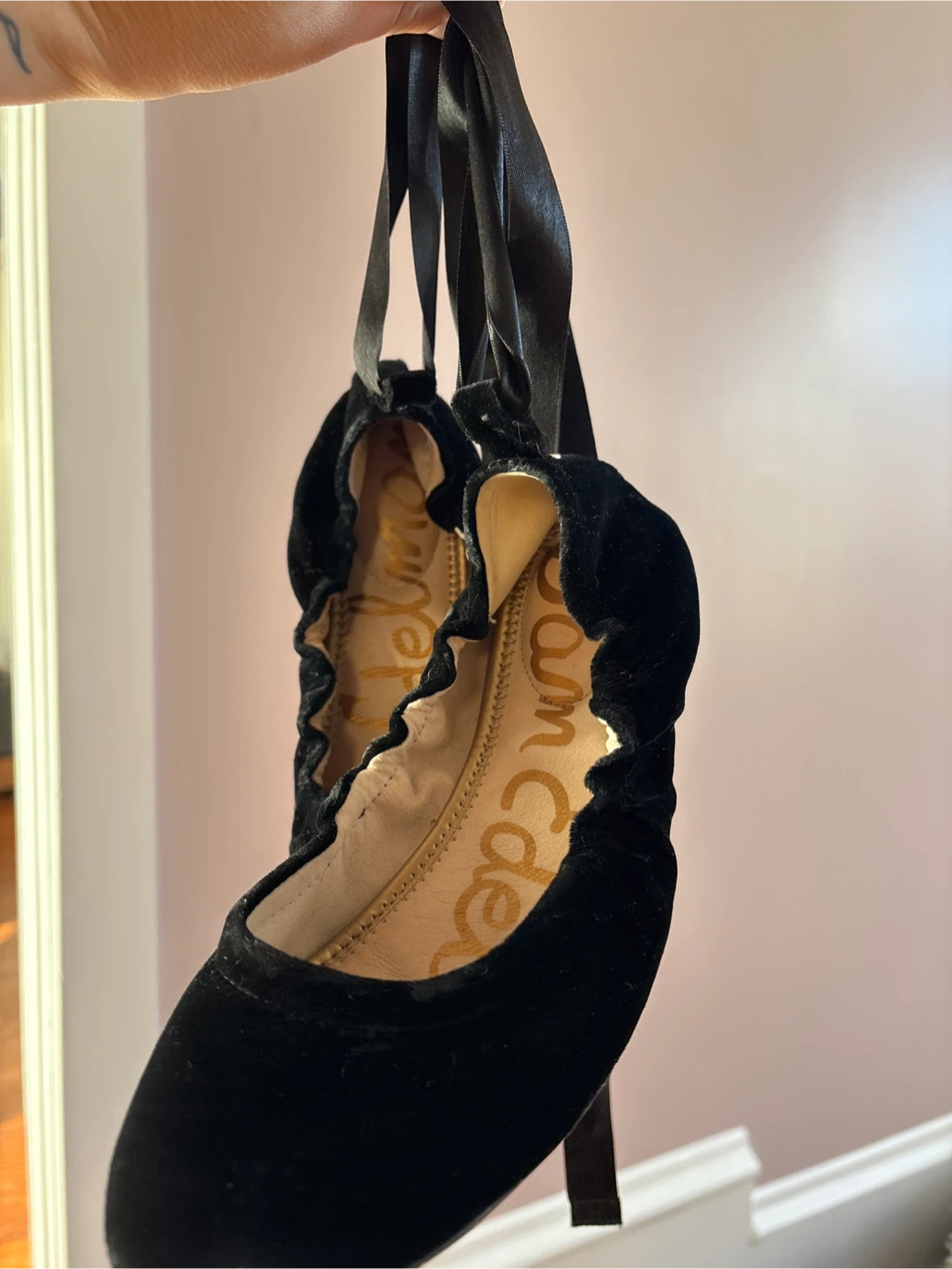 Sam Edelman Black Velvet Ballet Flats - Size 7 - photo 3