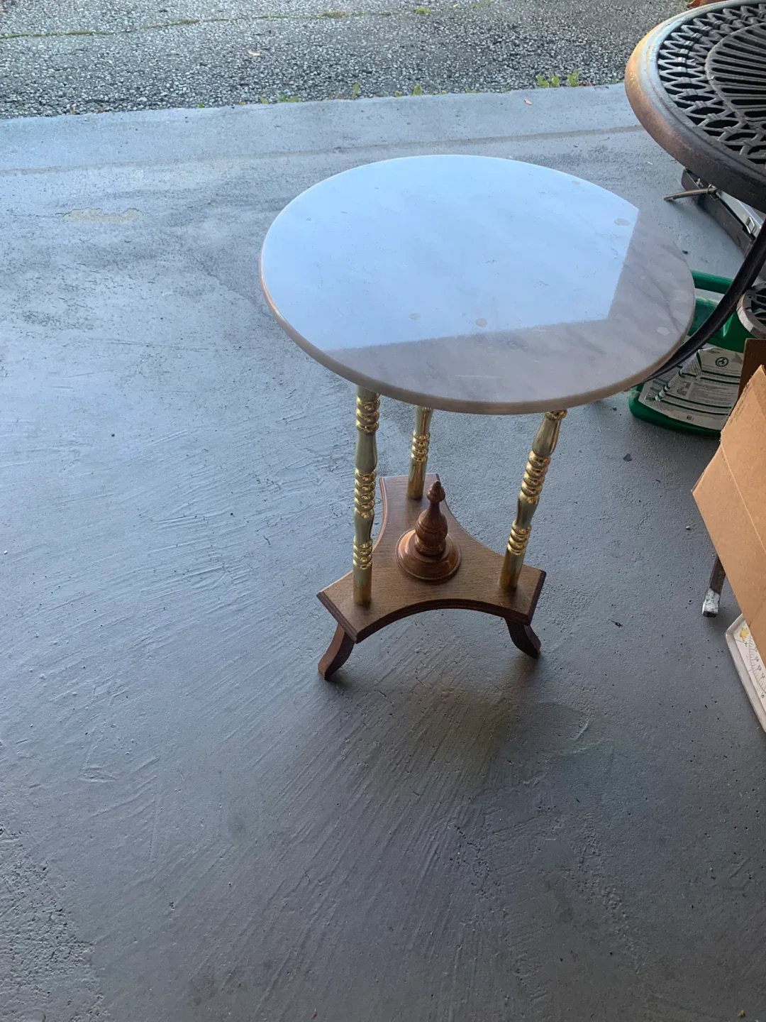 Marble Top Accent Table