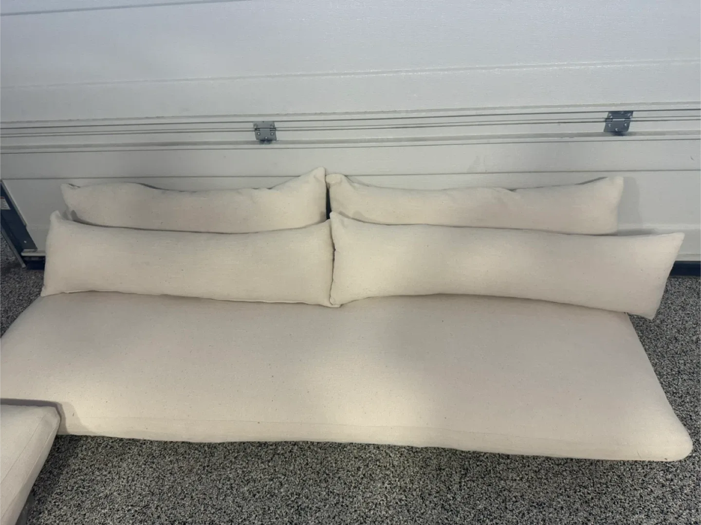 Crate & Barrel patio cushions for two couches image indicator(3)