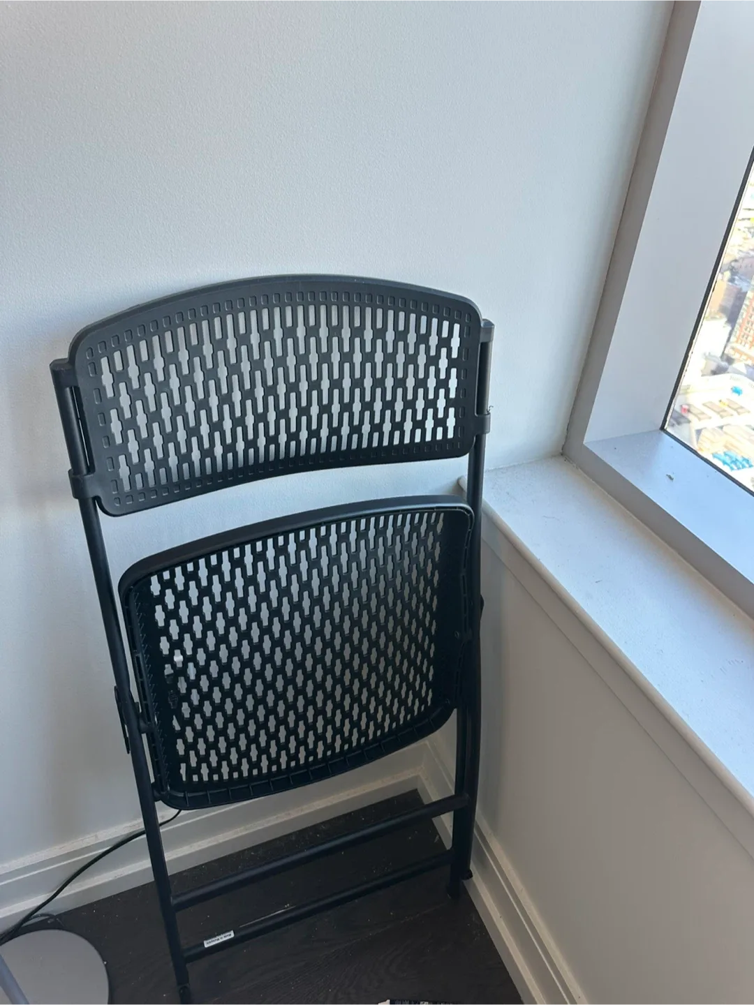 HDX Premium Folding Chair - Black Set of Two