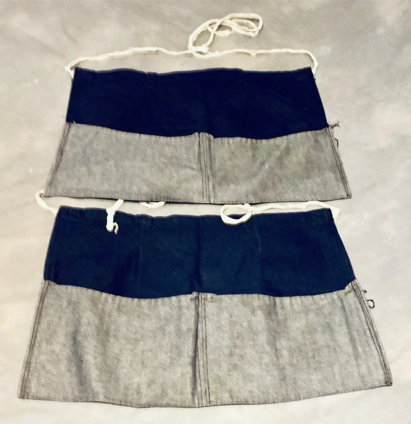 2 Denim Aprons for stag and doe, garage & yard sales