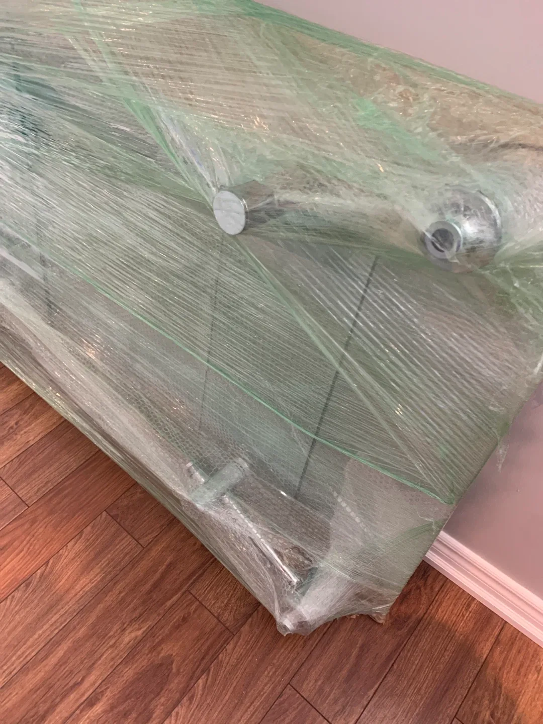 Glass Table Top with Chrome Legs image indicator(2)