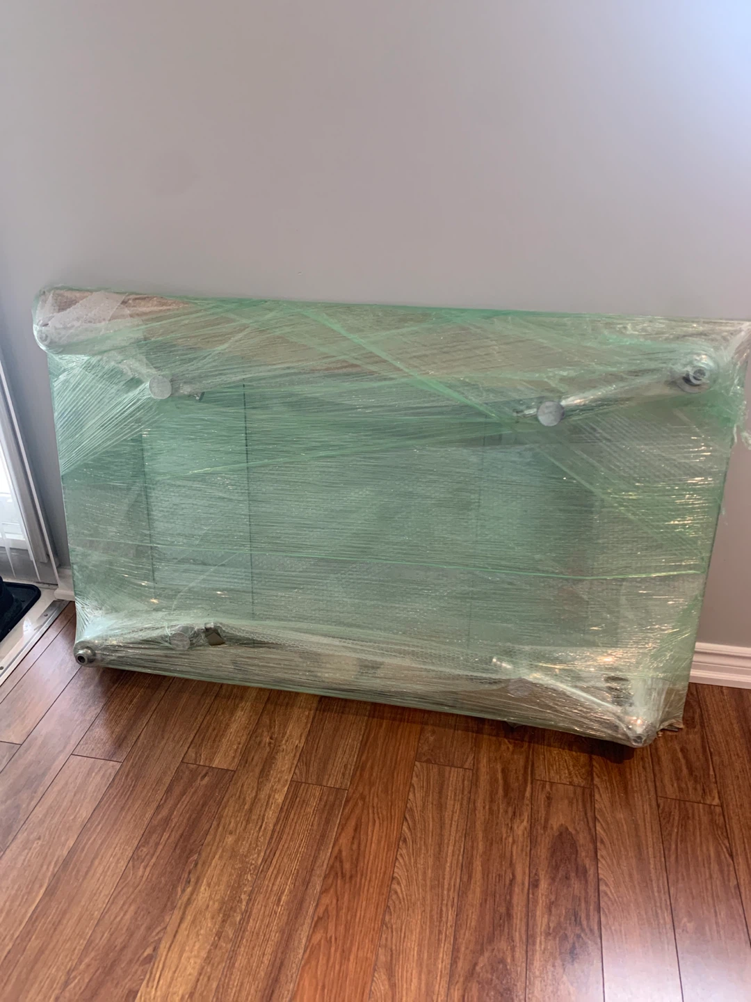 Glass Table Top with Chrome Legs