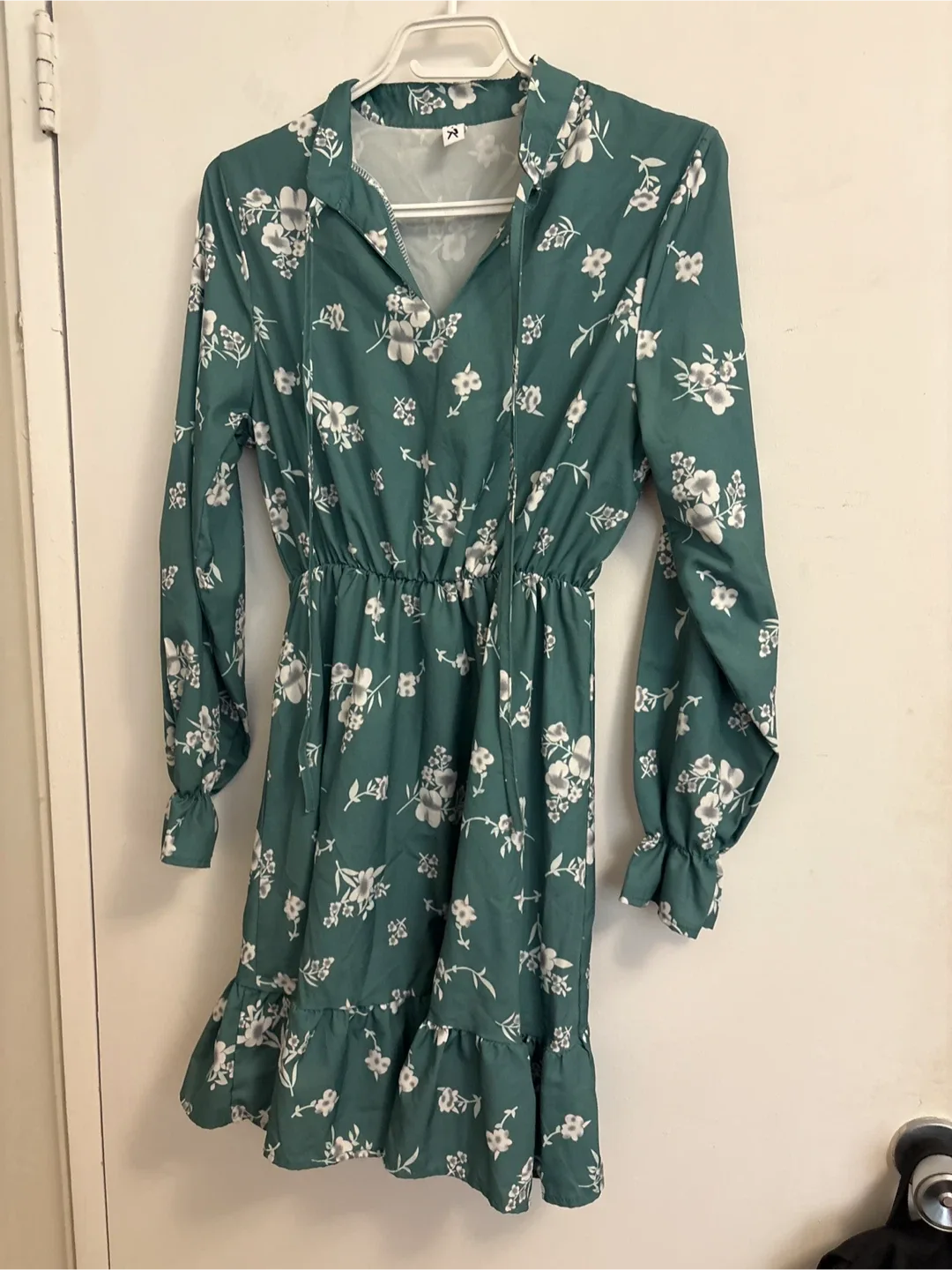Green Floral Print Dress