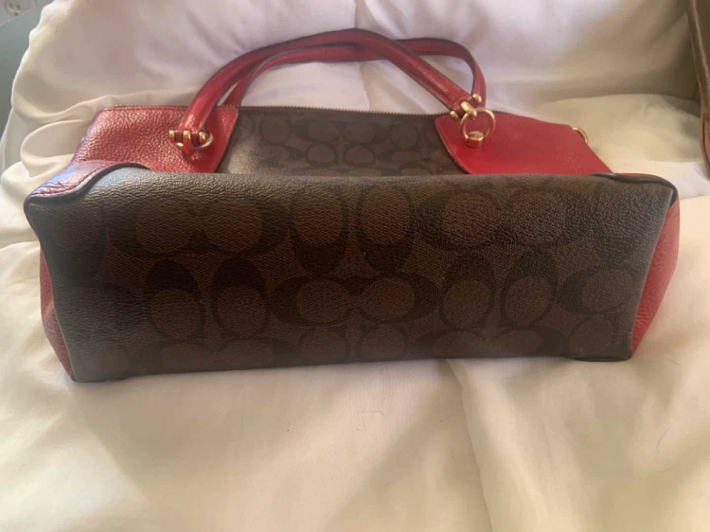 Coach Kelsey Satchel, Red/Brown - photo 3