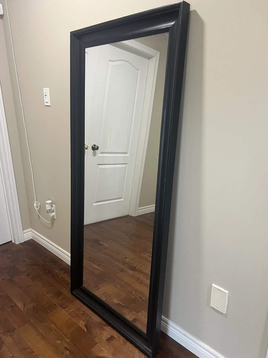 Full Length Black Framed Mirror - photo 2