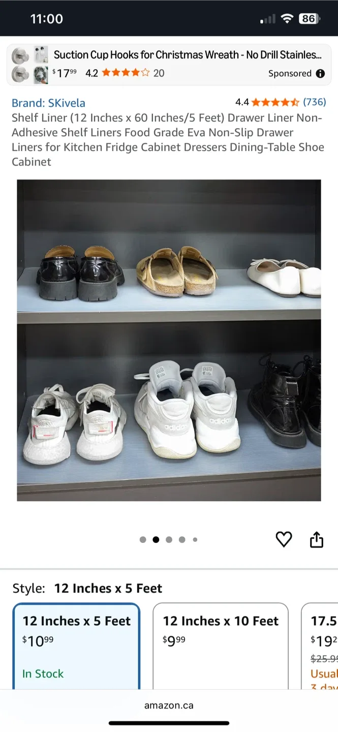 Washable, Non-Slip, Oil-Proof, Waterproof Clear Shelf Liner image indicator(8)