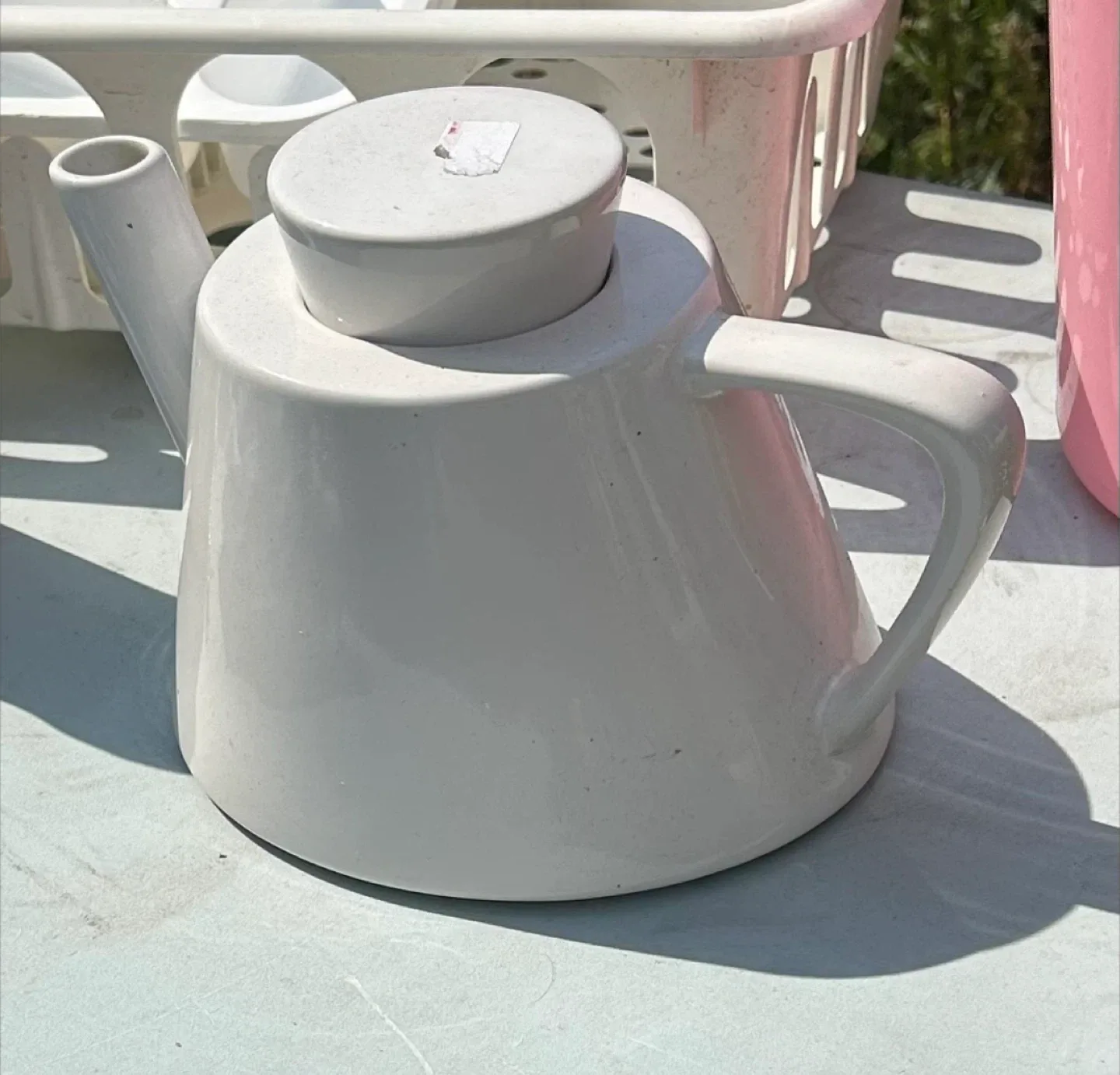 White Ceramic Teapot