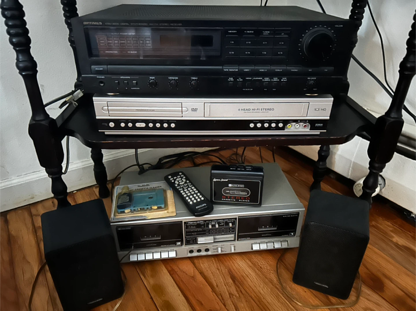 Realistic Stereo Double Cassette Deck & Optimus Receiver