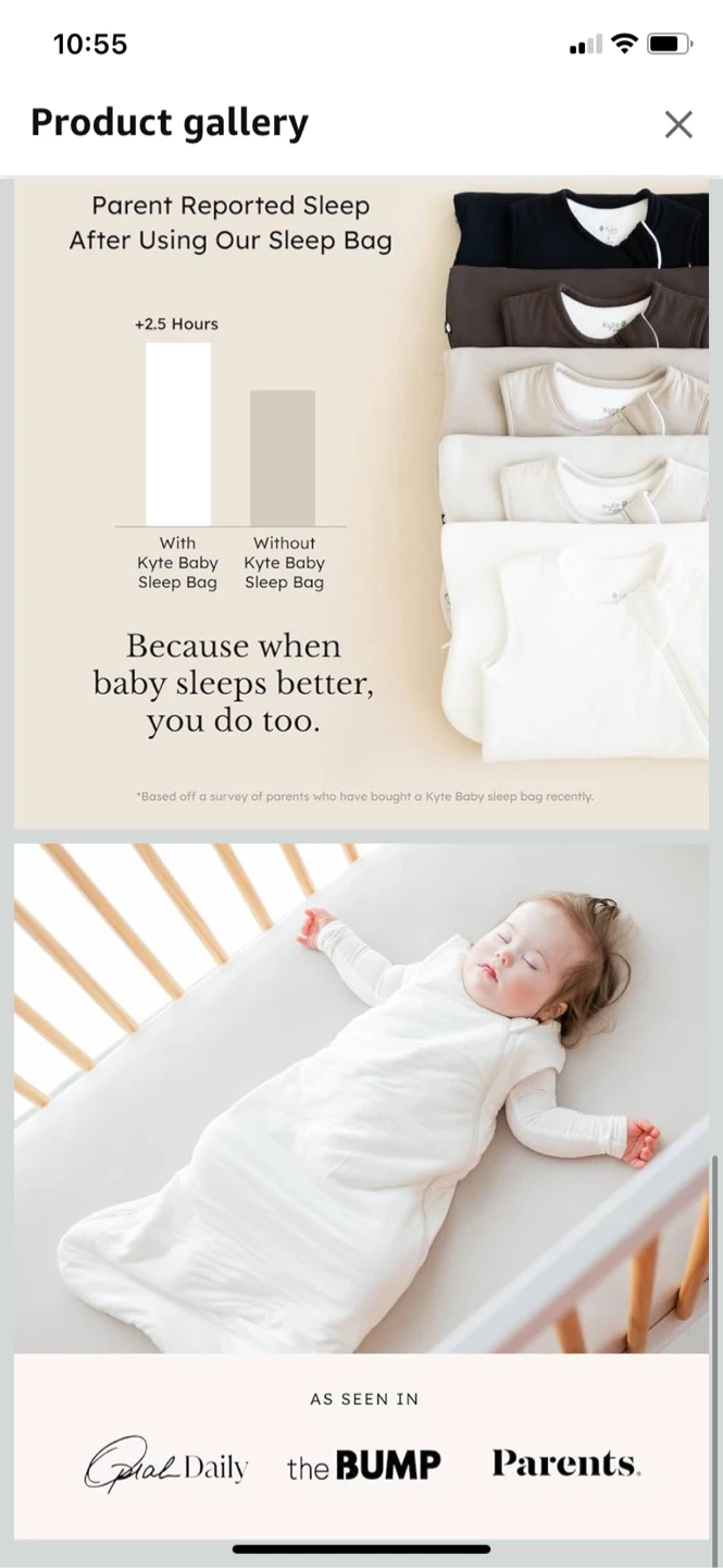 New Kyte Baby Sleep Bag, Medium, Midnight - photo 5