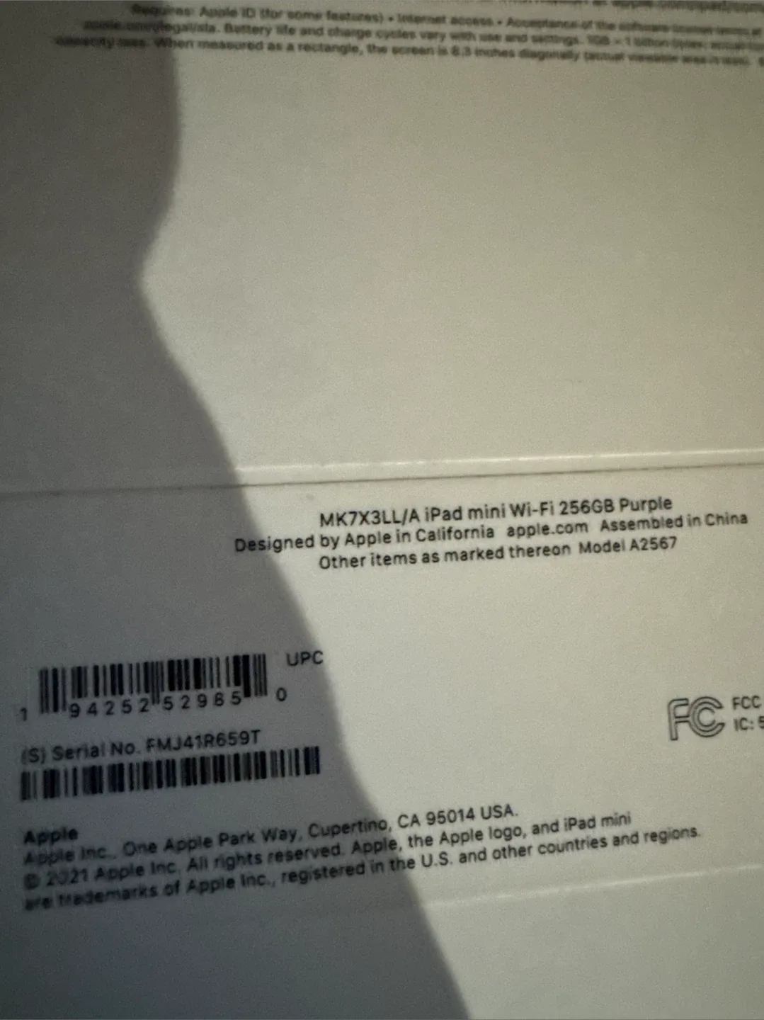 New Apple iPad mini Wi-Fi 256GB Purple image indicator(5)