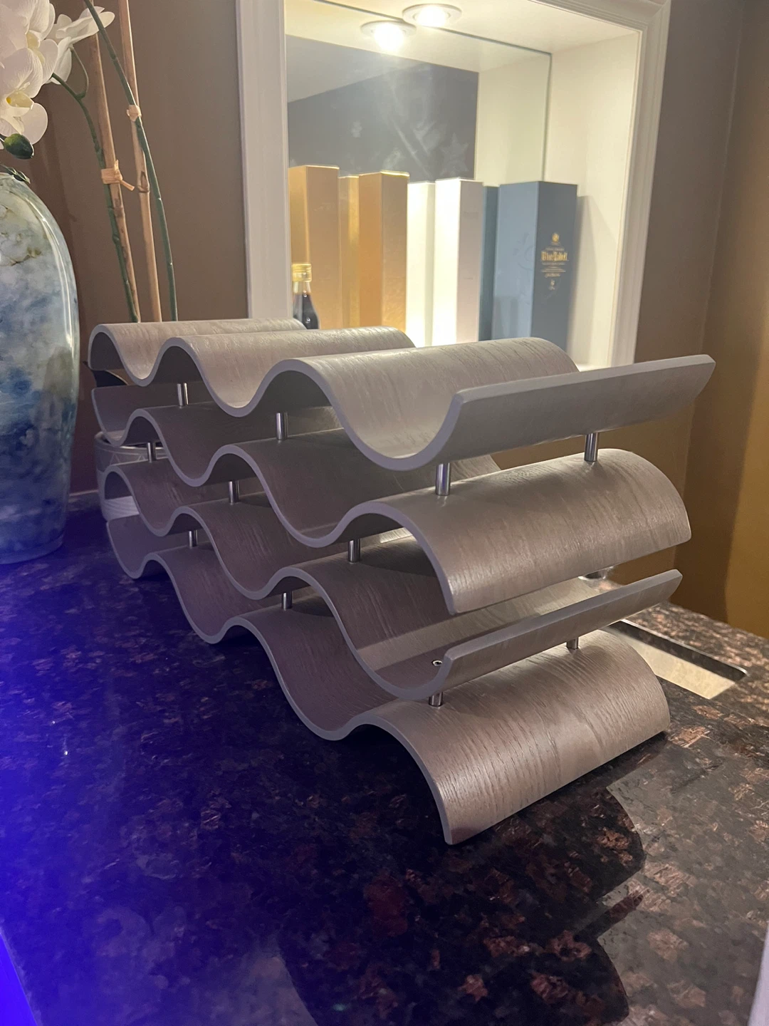 Modern Wine Rack - Holds 12 Bottles