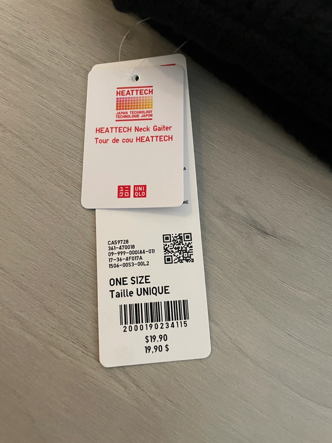 New Uniqlo Heattech Neck Gaiter - Black - photo 2