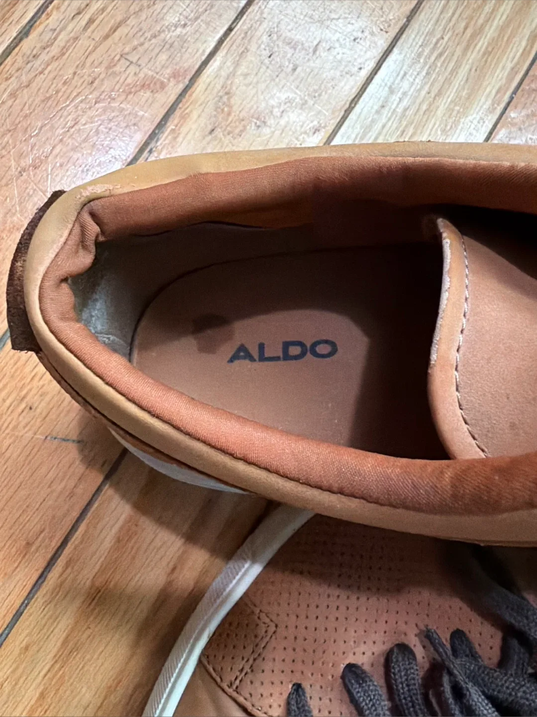 Aldo Brown Leather Sneakers image indicator(3)