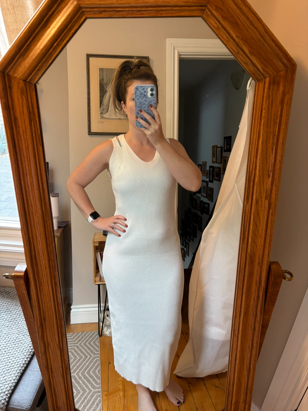 White Knit Dress - photo 5