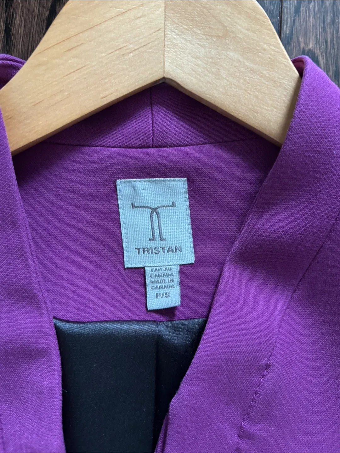 Women’s Tristan Purple Cropped Jacket (Size P/S) image indicator(2)