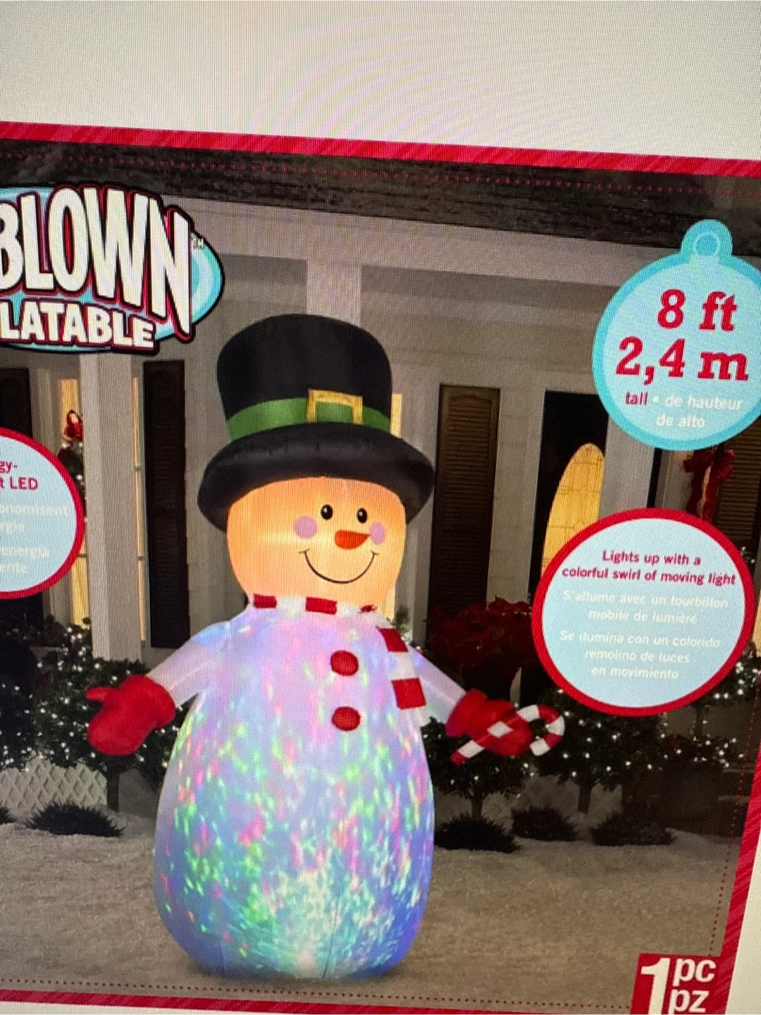 8 ft Tall Inflatable Snowman