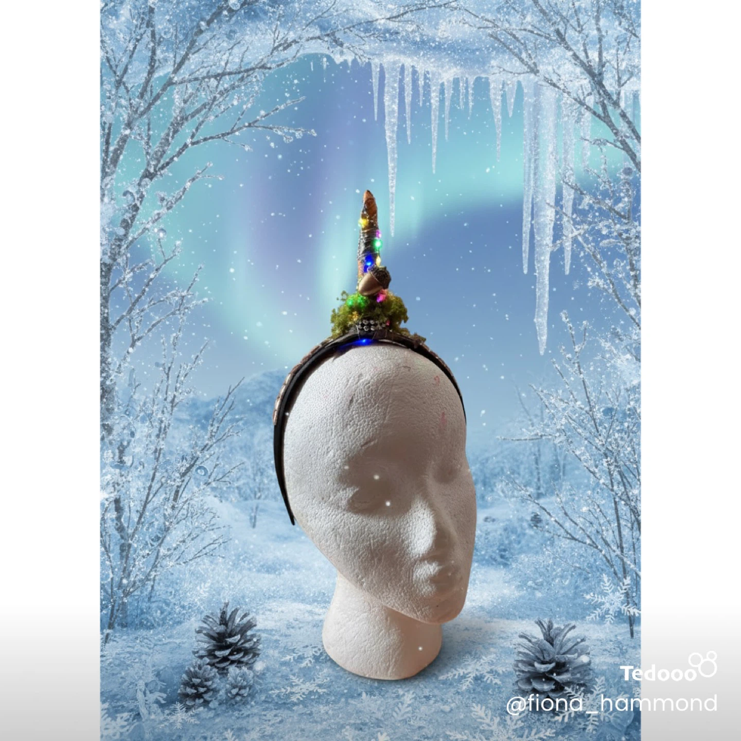 Handmade Unicorn Headband - one of a kind - photo 2